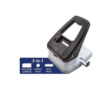 BRADY PEOPLE ID, 3-IN-1 SLOT HOLE PUNCH FOR STANDARD NAME BADGES AND ID CARDS. PUNCHES 1/4